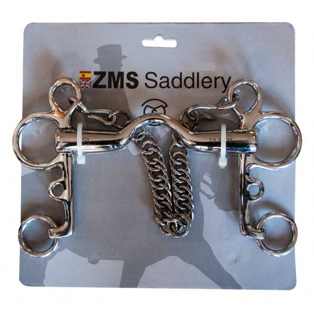 Bocado para caballo pelham con puente ZMS Saddlery
