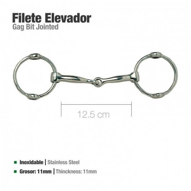 FILETE ELEVADOR INOX 21262 12.5cm ZALDI